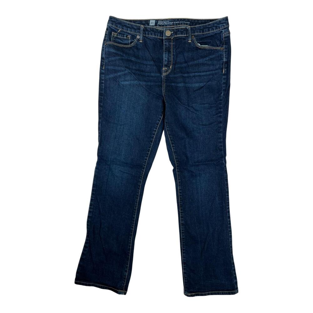 Vintage Mossimo Curvy Bootcut Jeans Women's 12S/C Blue Dark Wash Stretch Denim